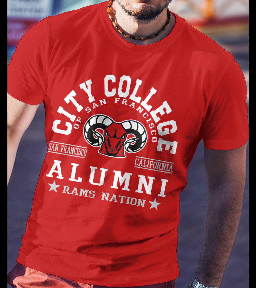 City College Of San Francisco California Alumni Rams Nation T-Shirt