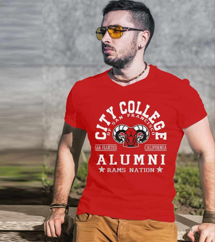City College Of San Francisco California Alumni Rams Nation T-Shirt