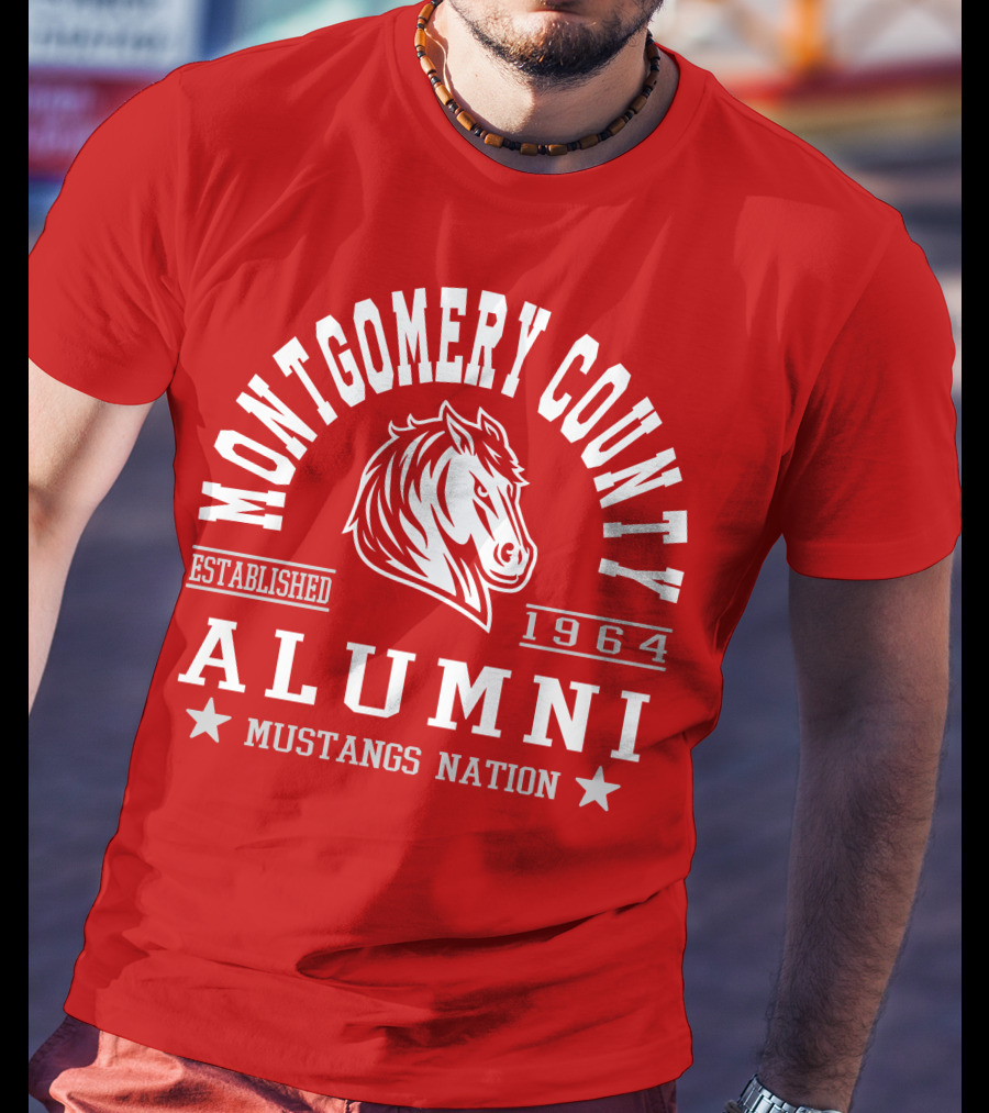 Montgomery County Alumni Mustangs Nation Established 1964 T-Shirt