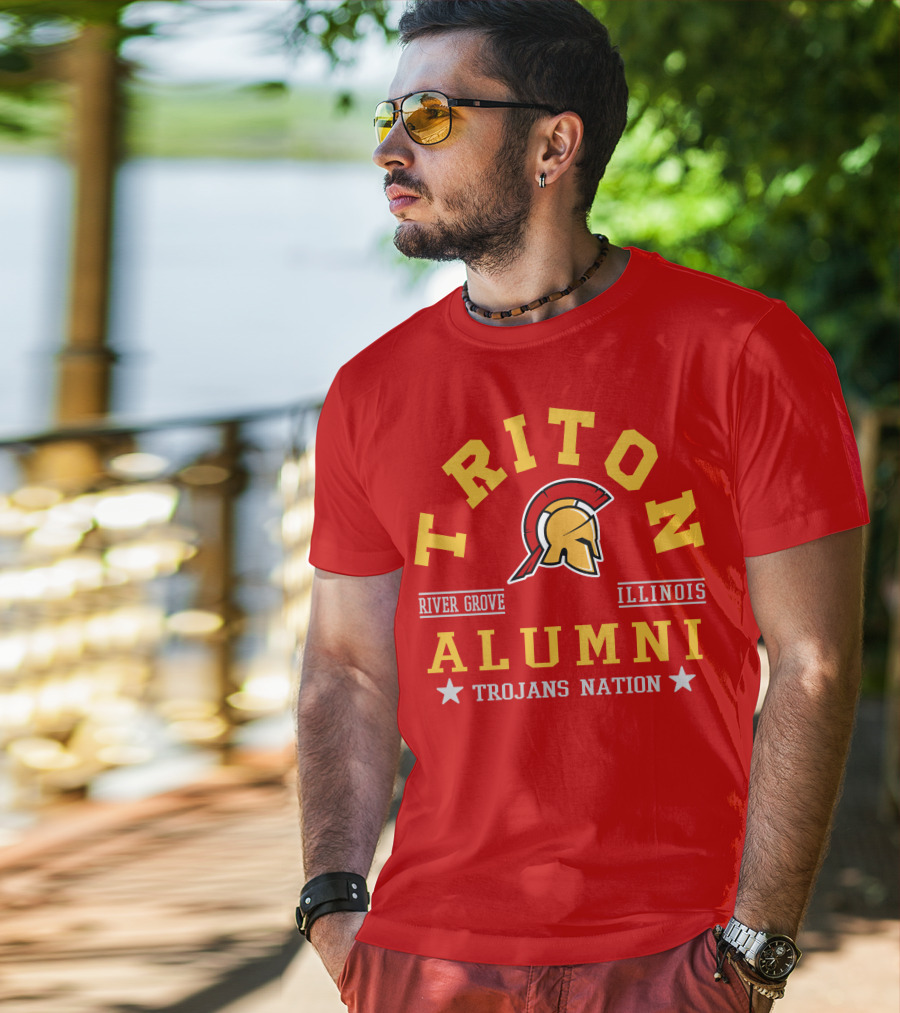 Triton Alumni River Grove Illinois Trojans Nation T-Shirt