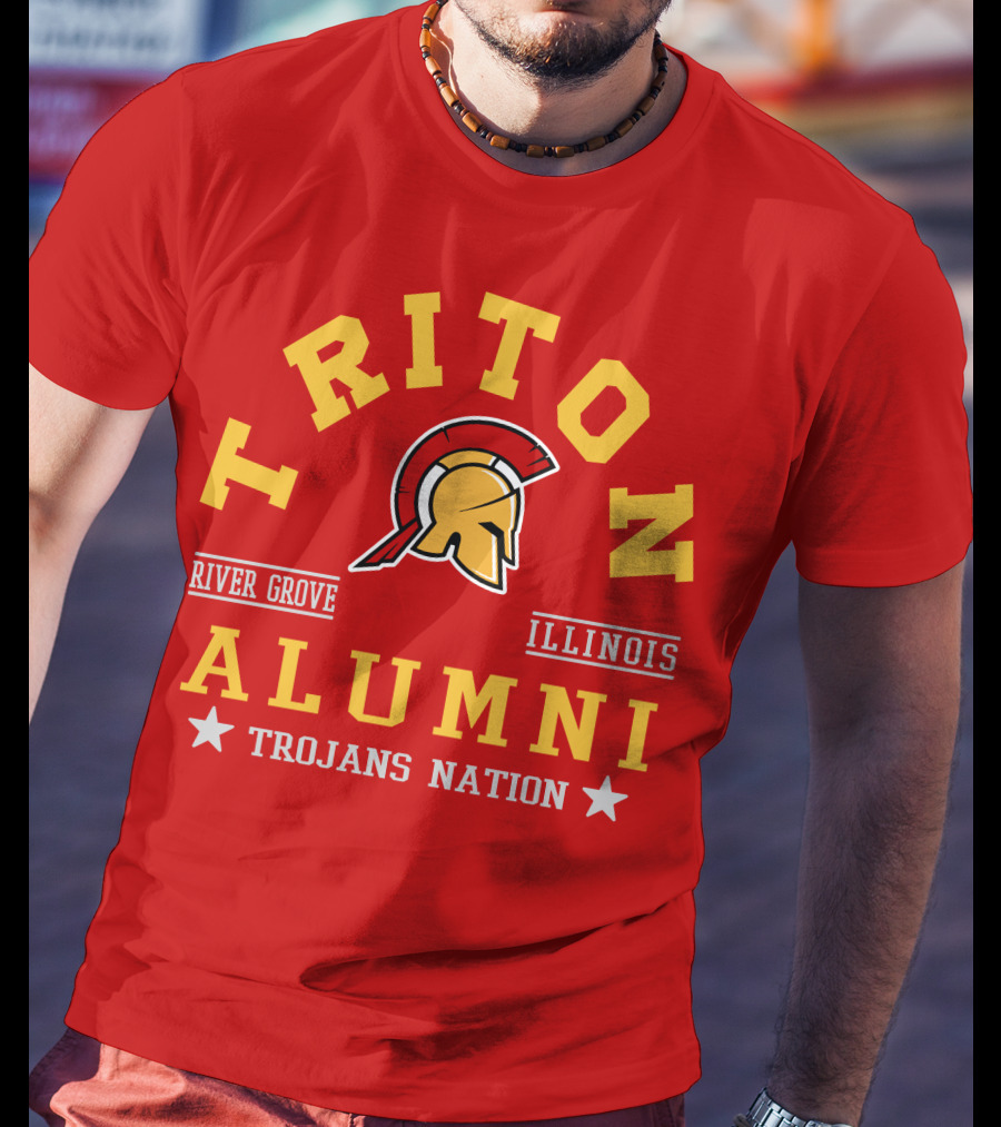 Triton Alumni River Grove Illinois Trojans Nation T-Shirt