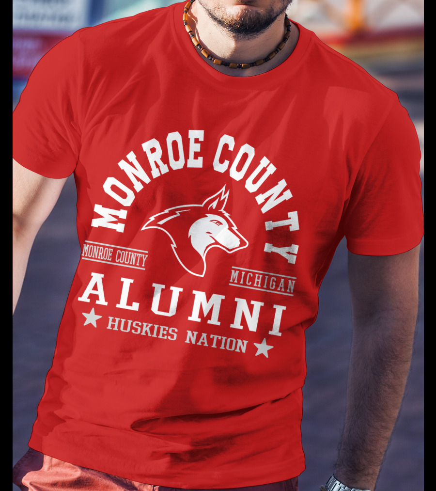 Monroe County Michigan Alumni Huskies Nation T-Shirt