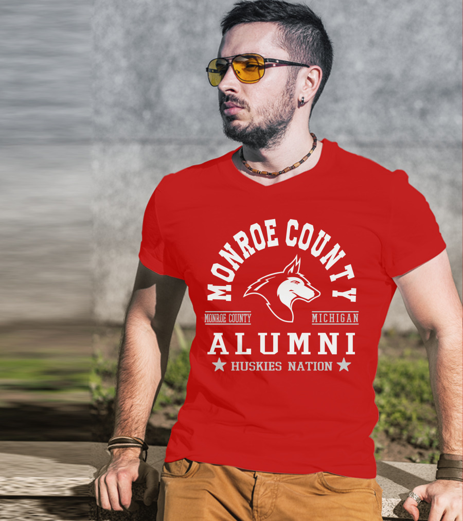 Monroe County Michigan Alumni Huskies Nation T-Shirt