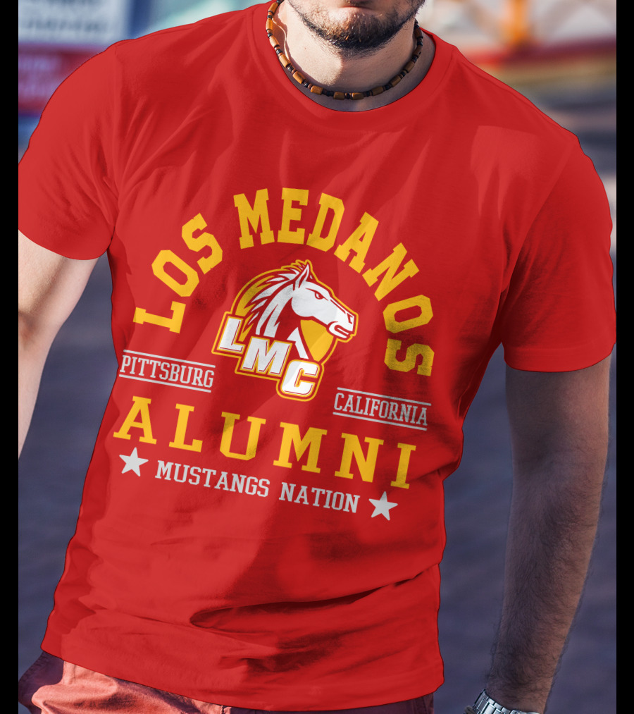 Los Medanos Pittsburg California LMC Alumni Mustangs Nation T-Shirt