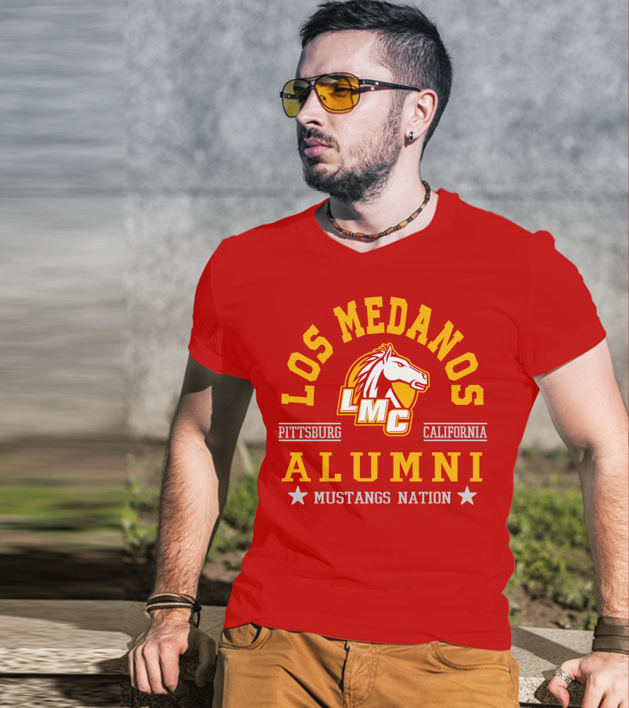 Los Medanos Pittsburg California LMC Alumni Mustangs Nation T-Shirt