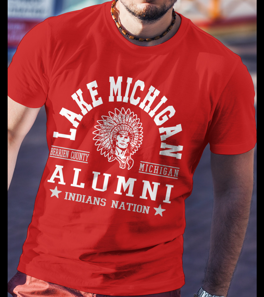 Lake Michigan Berrien County Alumni Indians Nation T-Shirt