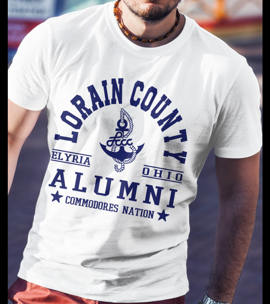Lorain County Community College Alumni Elyria Ohio Commodores Nation T-Shirt