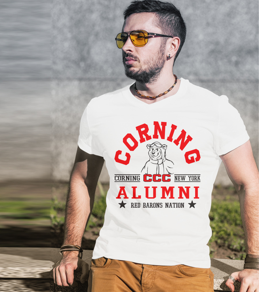 Corning New York CCC Alumni Red Barons Nation T-Shirt