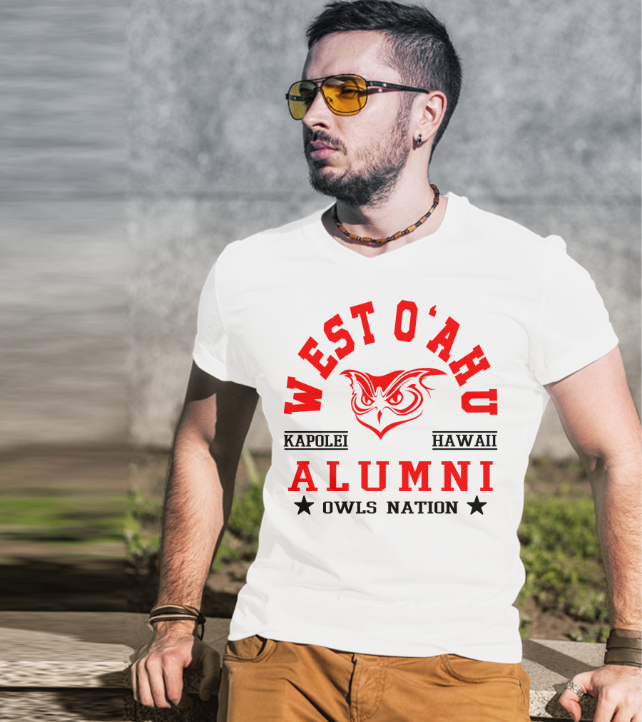 West O'ahu Kapolei Hawaii Alumni Owls Nation T-Shirt