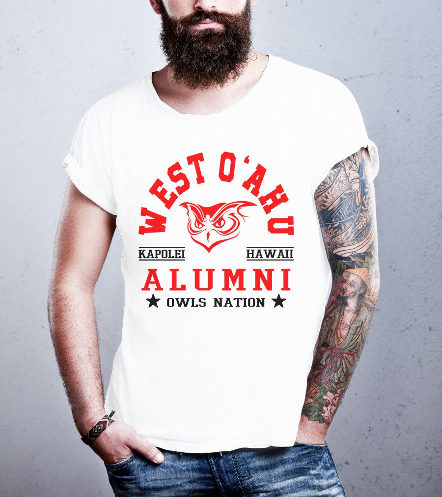 West O'ahu Kapolei Hawaii Alumni Owls Nation T-Shirt