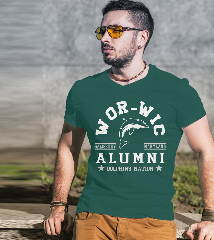 Wor-Wic Alumni Dolphins Nation Salisbury Maryland T-Shirt