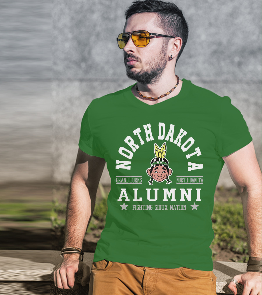 North Dakota Alumni Fighting Sioux Nation Grand Forks T-Shirt