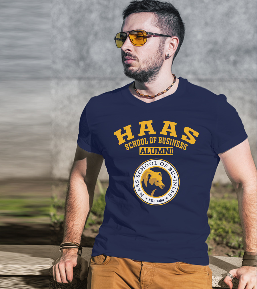 Haas School Of Business Alumni Est. 1898 Bear Emblem T-Shirt