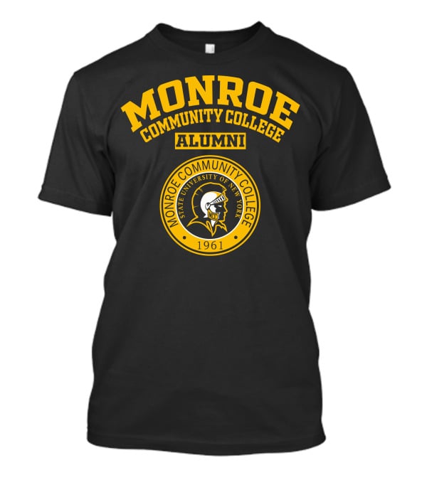 Monroe Community College Alumni State University Of New York 1961 MCC Spartan Emblem T-Shirt