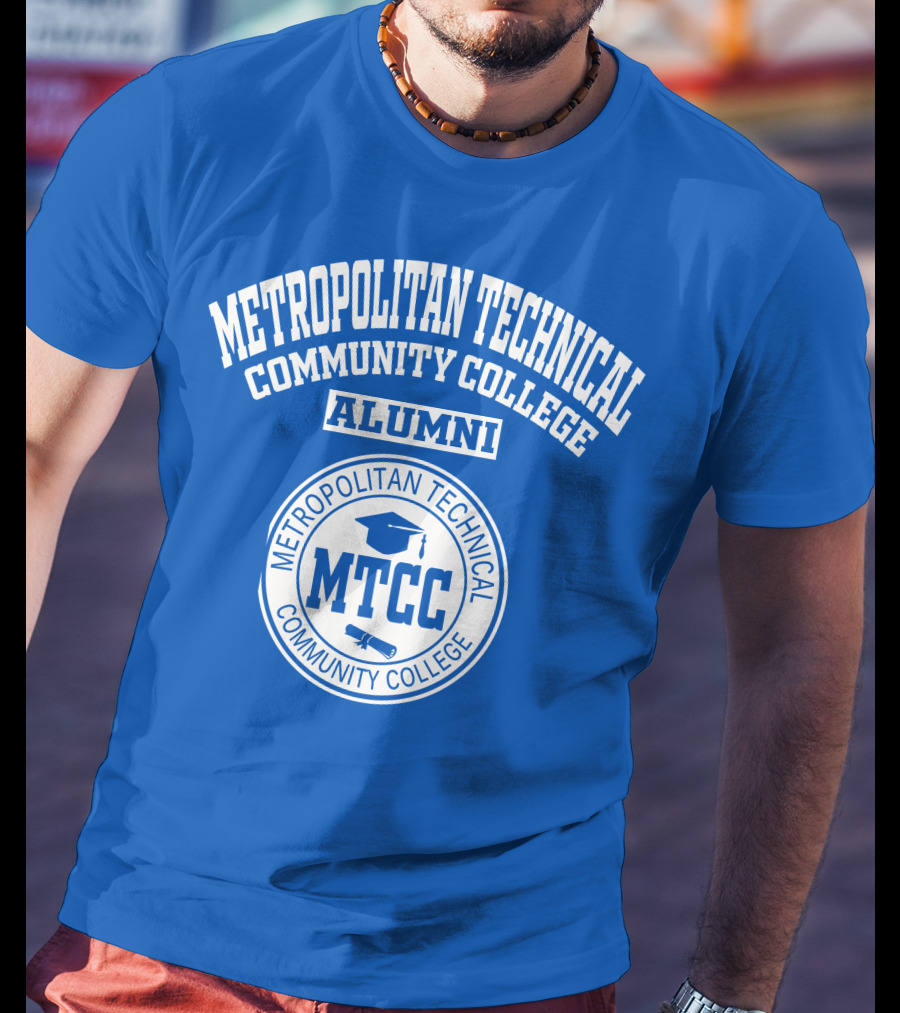 Metropolitan Technical Community College Alumni MTCC Logo Mock Graduation Cap T-Shirt