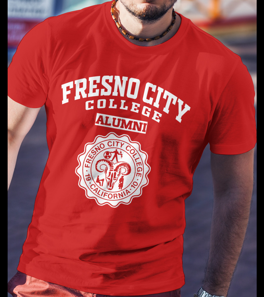 Fresno City College Alumni California Seal With Ram T-Shirt