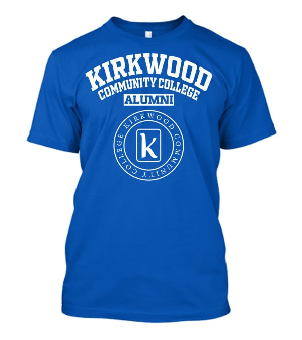 Kirkwood Community College Alumni K Blue Circle T-Shirt