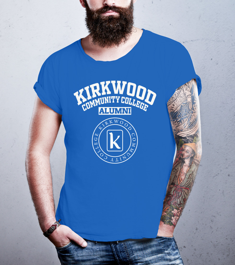 Kirkwood Community College Alumni K Blue Circle T-Shirt