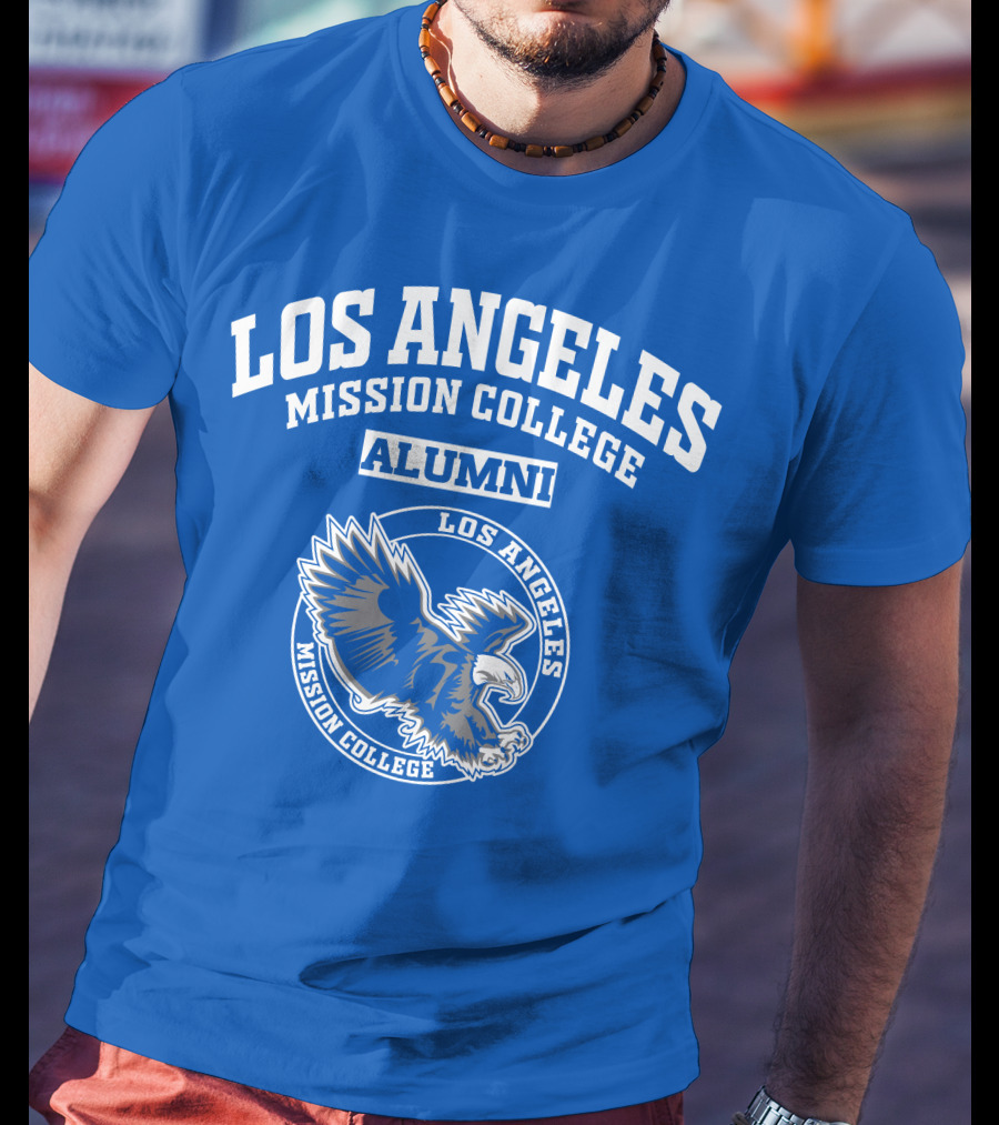 Los Angeles Mission College Alumni Eagle Logo Blue T-Shirt