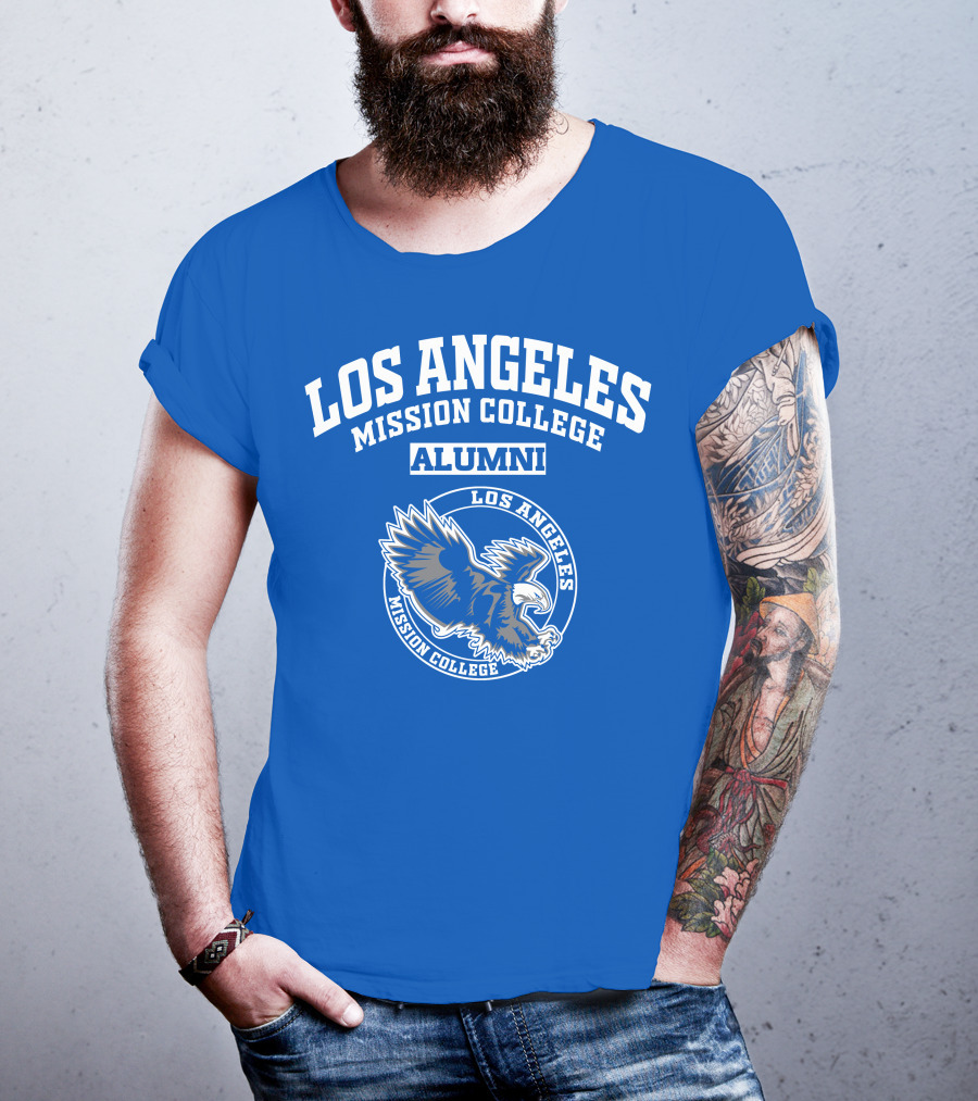 Los Angeles Mission College Alumni Eagle Logo Blue T-Shirt