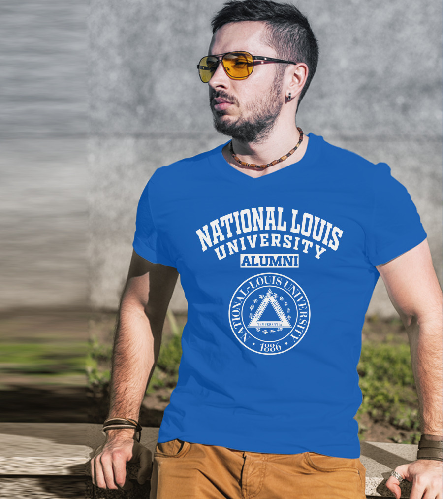 National Louis University Alumni Seal 1886 Temperantia T-Shirt
