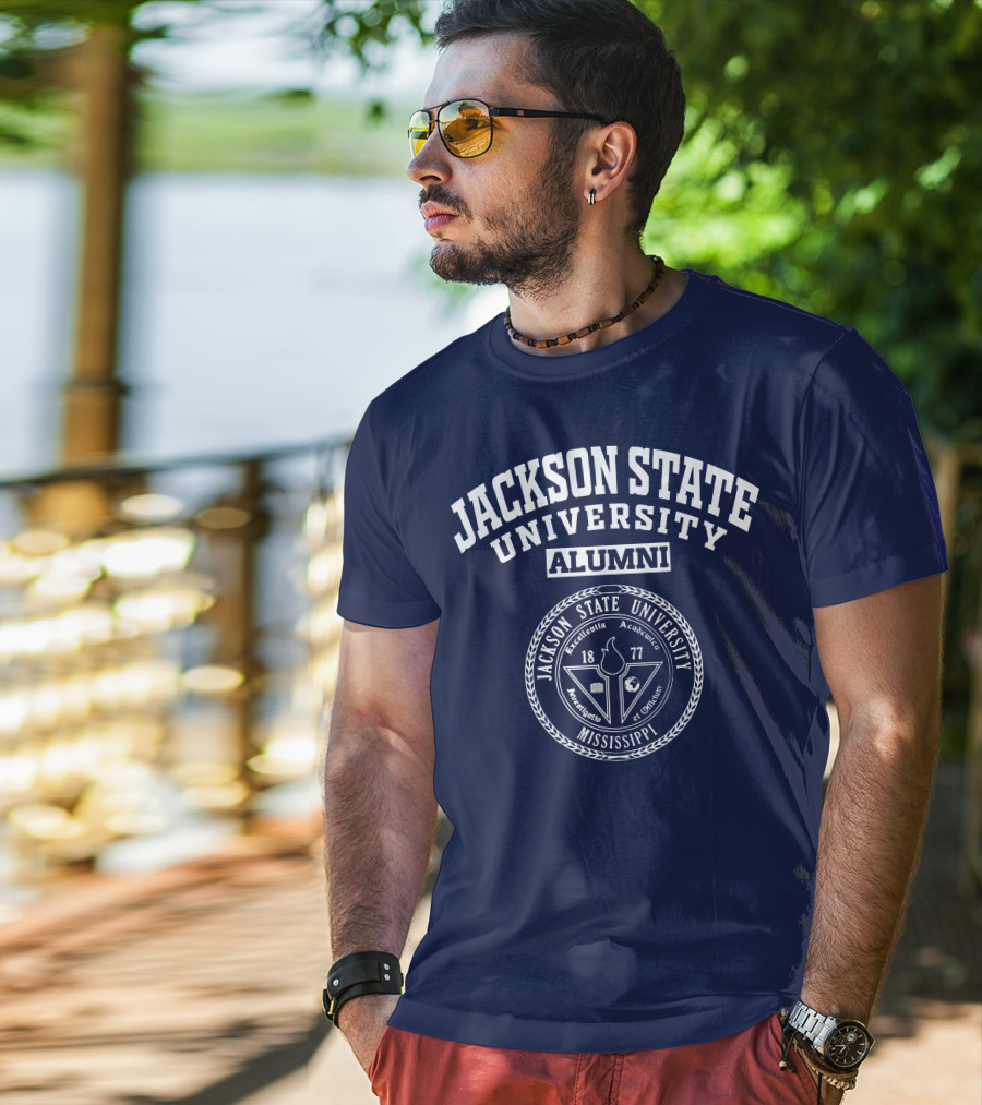 Jackson State University Alumni Mississippi 1877 Excellence Audire Est Optimum T-Shirt