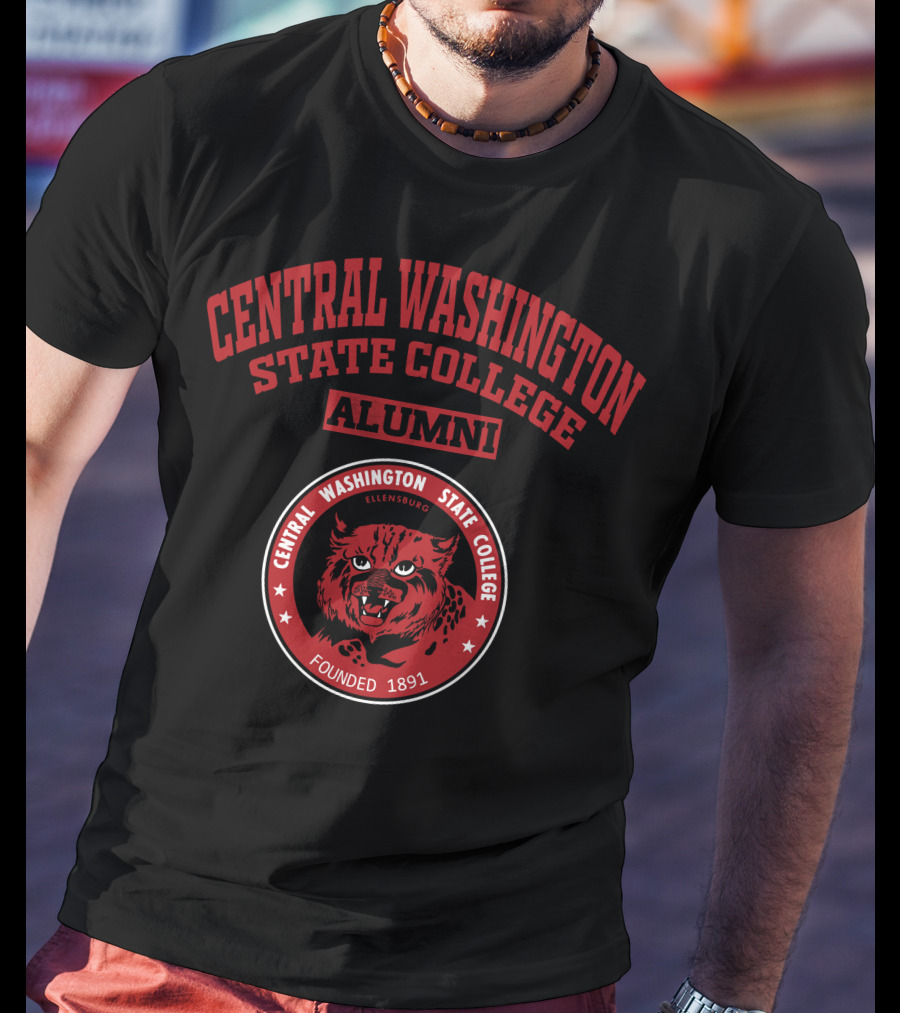 Central Washington State College Alumni Ellensburg Founded 1891 Tiger T-Shirt