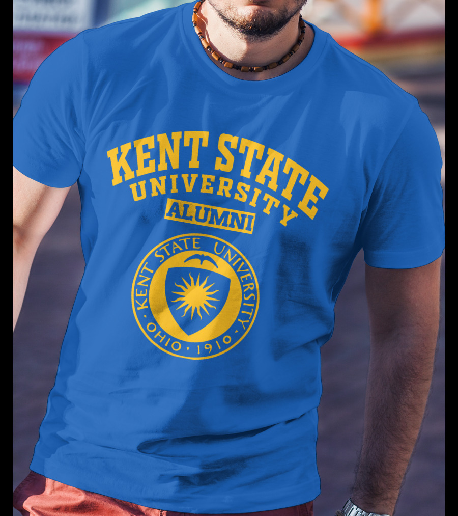 Kent State University Alumni Ohio 1910 Blue And Gold Emblem T-Shirt