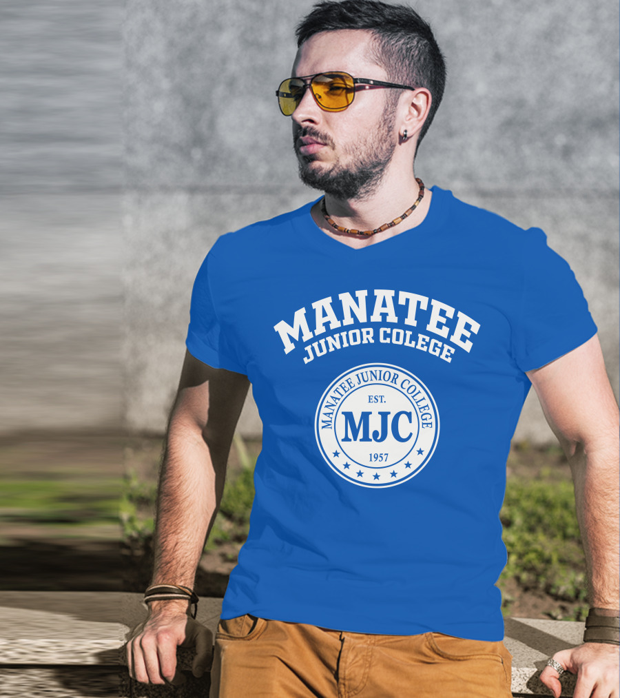 Manatee Junior College MJC EST 1957 Blue Emblem T-Shirt