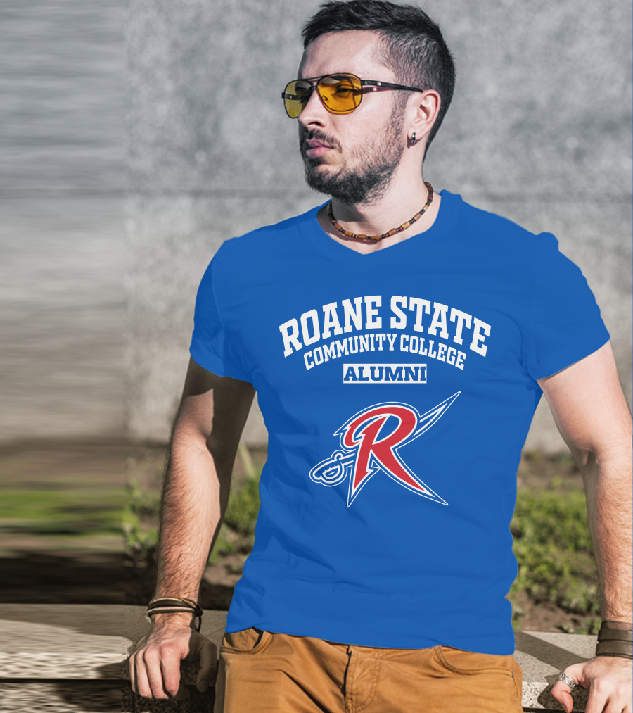 Roane State Community College Alumni With Red R Logo And Sword T-Shirt