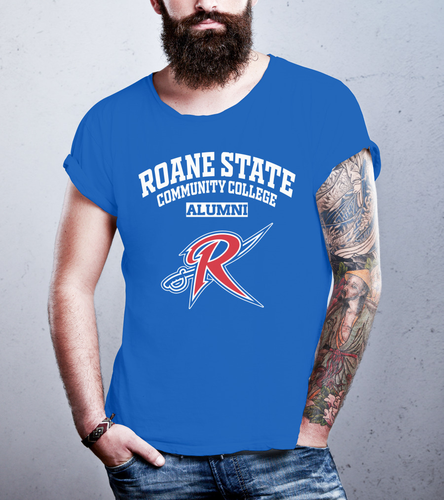 Roane State Community College Alumni With Red R Logo And Sword T-Shirt