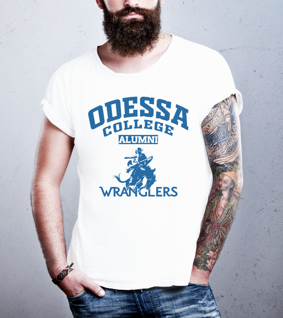 Odessa College Alumni Wranglers Cowboy Rider T-Shirt
