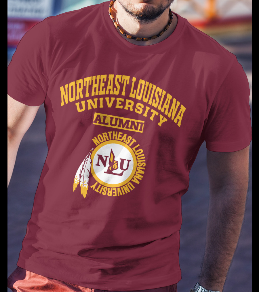 Northeast Louisiana University Alumni NLU Logo With Feathers T-Shirt