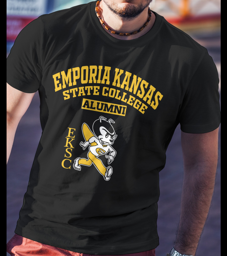 Emporia Kansas State College Alumni EKSC Logo Vintage Mascot T-Shirt