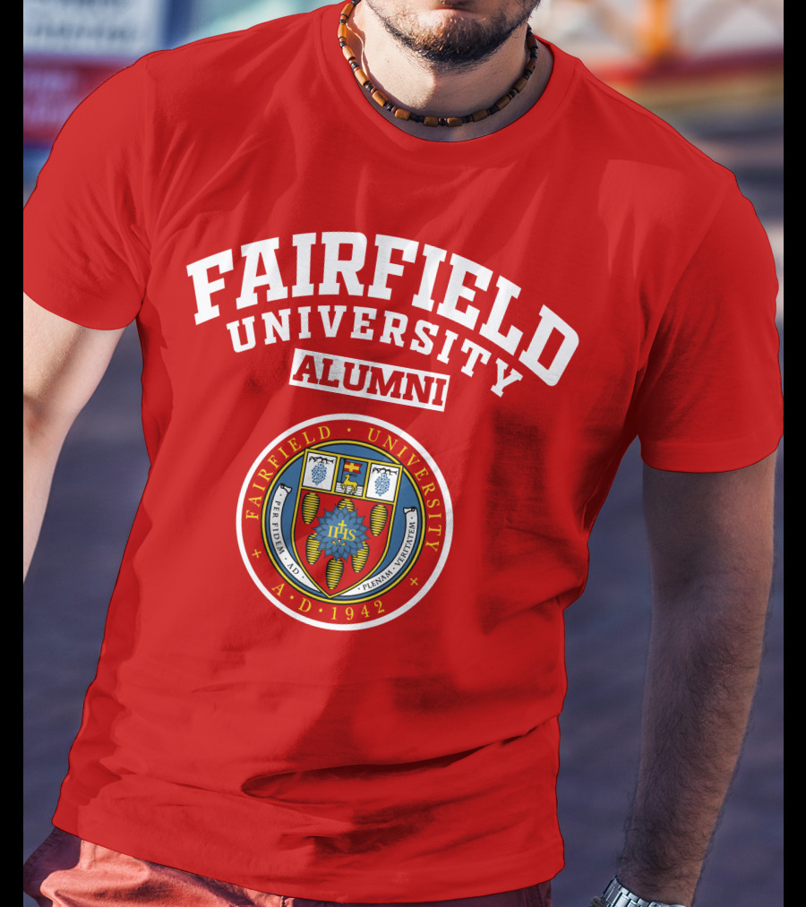 FAIRFIELD UNIVERSITY ALUMNI A.D. 1942 IHS Seal T-Shirt