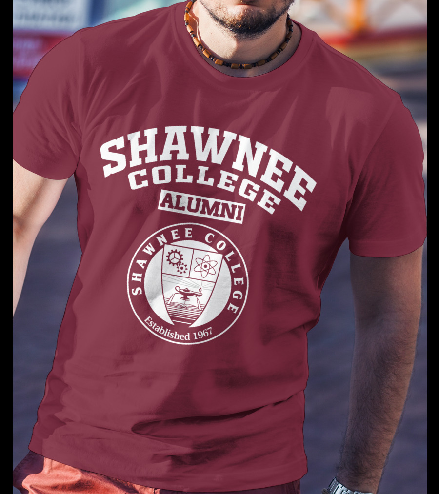 Shawnee College Alumni Established 1967 Circular Emblem With Science And Nature Symbols T-Shirt