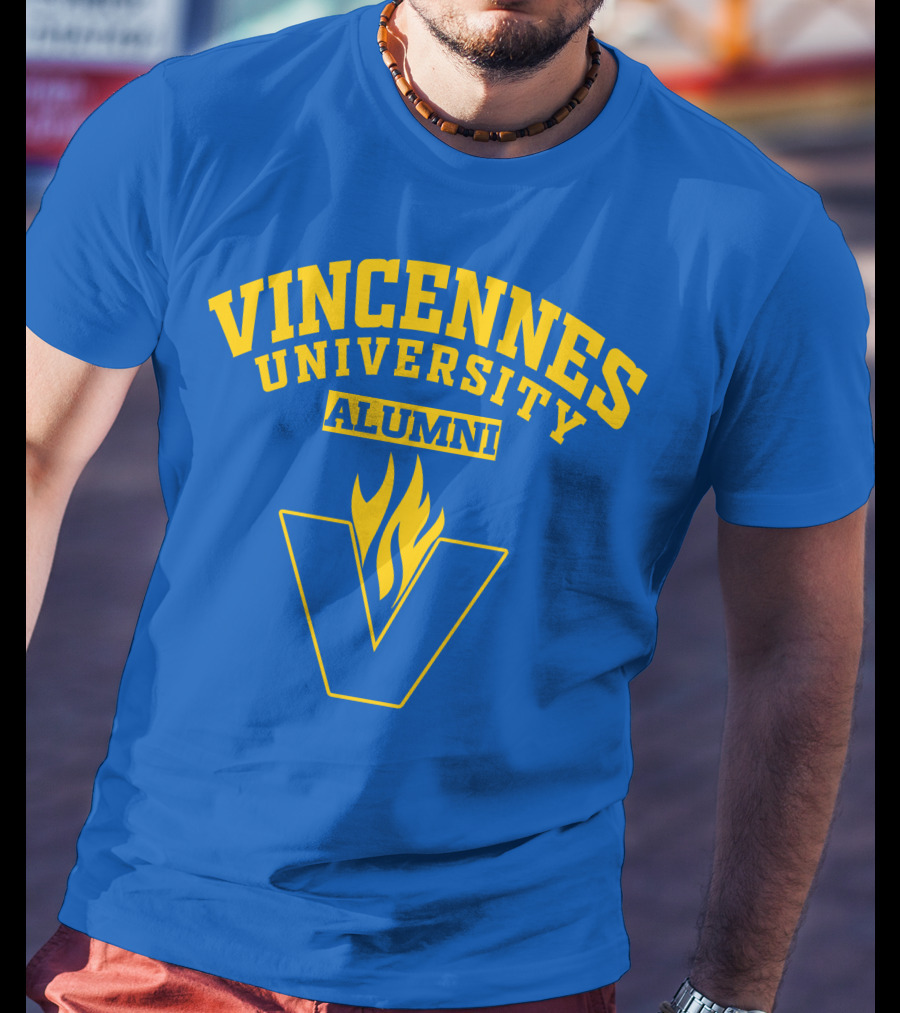 Vincennes University Alumni Flame Logo V T-Shirt