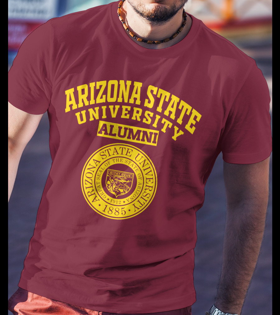 Arizona State University Alumni 1885 Great Seal Ditat Deus T-Shirt