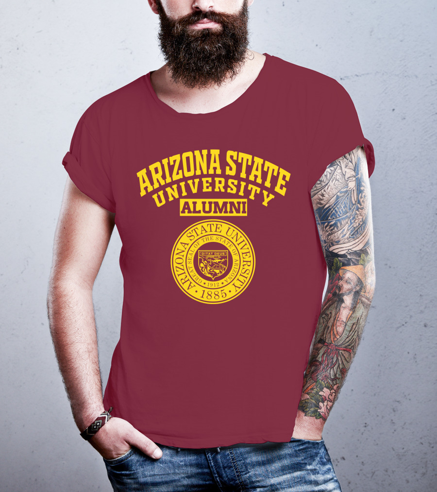 Arizona State University Alumni 1885 Great Seal Ditat Deus T-Shirt