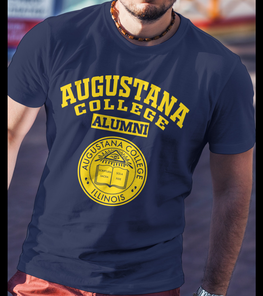 Augustana College Alumni Illinois Seal Scriptura Sacra Sola Fide T-Shirt