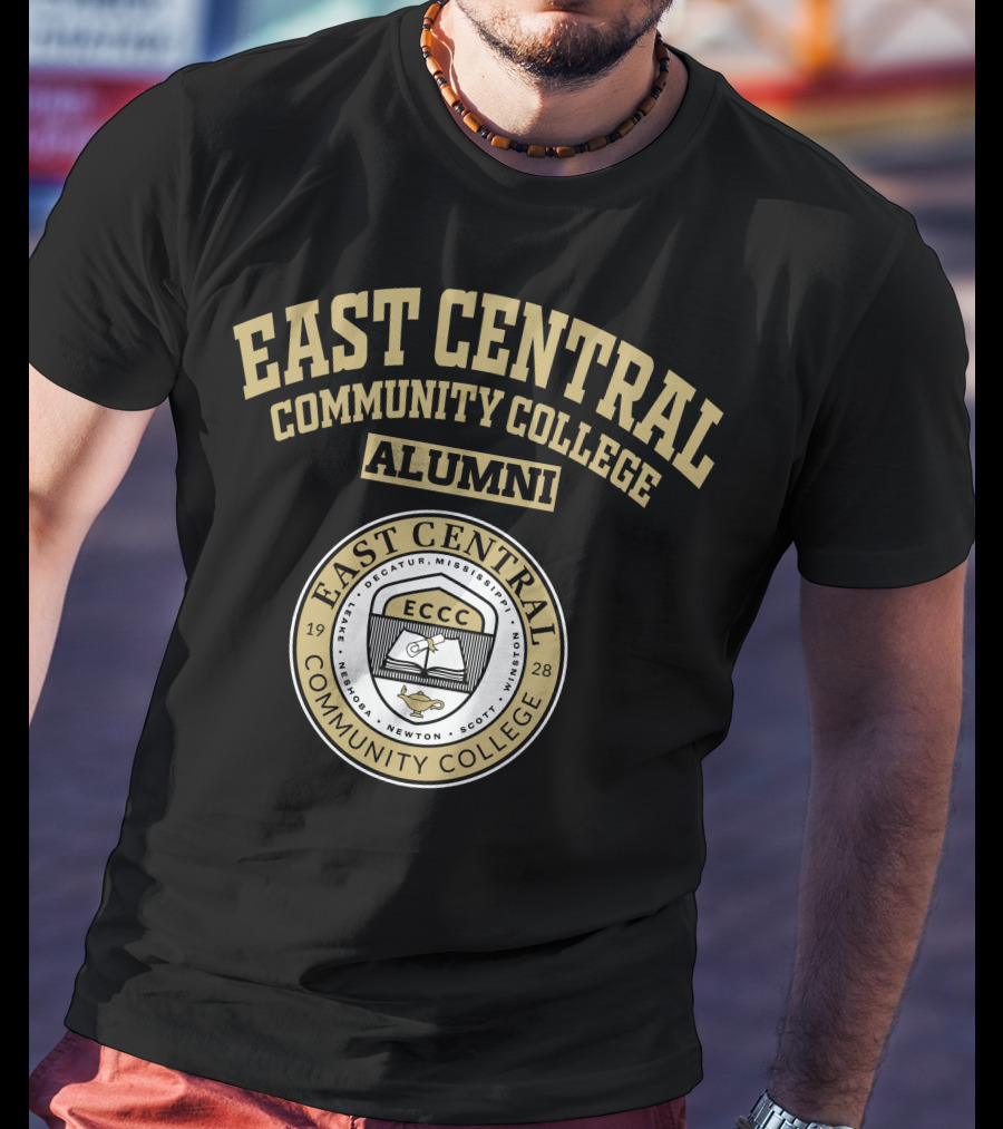 East Central Community College Alumni 1928 Seal ECCC Decatur Mississippi Newton Scott Winston Acknowledgment T-Shirt
