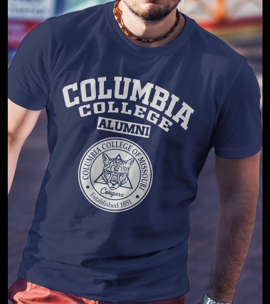 Columbia College Alumni Cougar Logo Columbia College Of Missouri Established 1851 T-Shirt