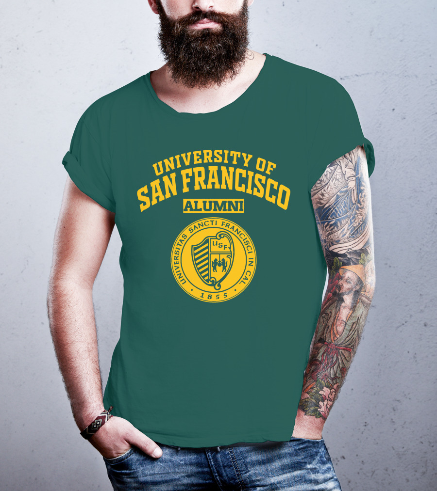 University Of San Francisco Alumni Universitas Sancti Francisci IN Cal 1855 Usf T-Shirt