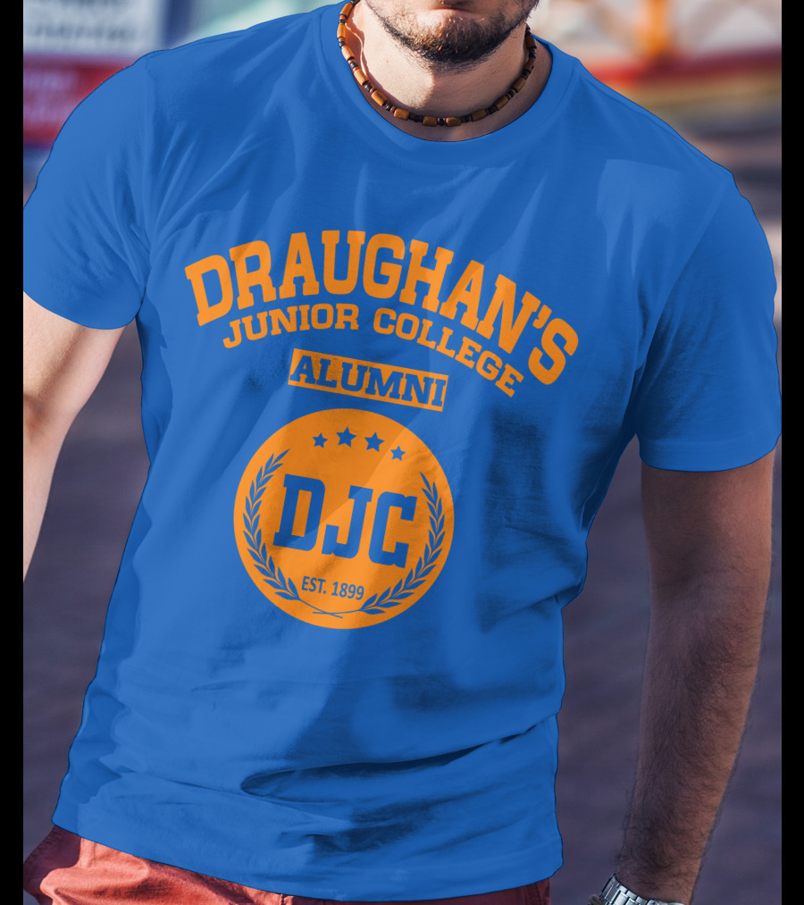 Draughan's Junior College Alumni DJC Est. 1899 Blue And Orange T-Shirt