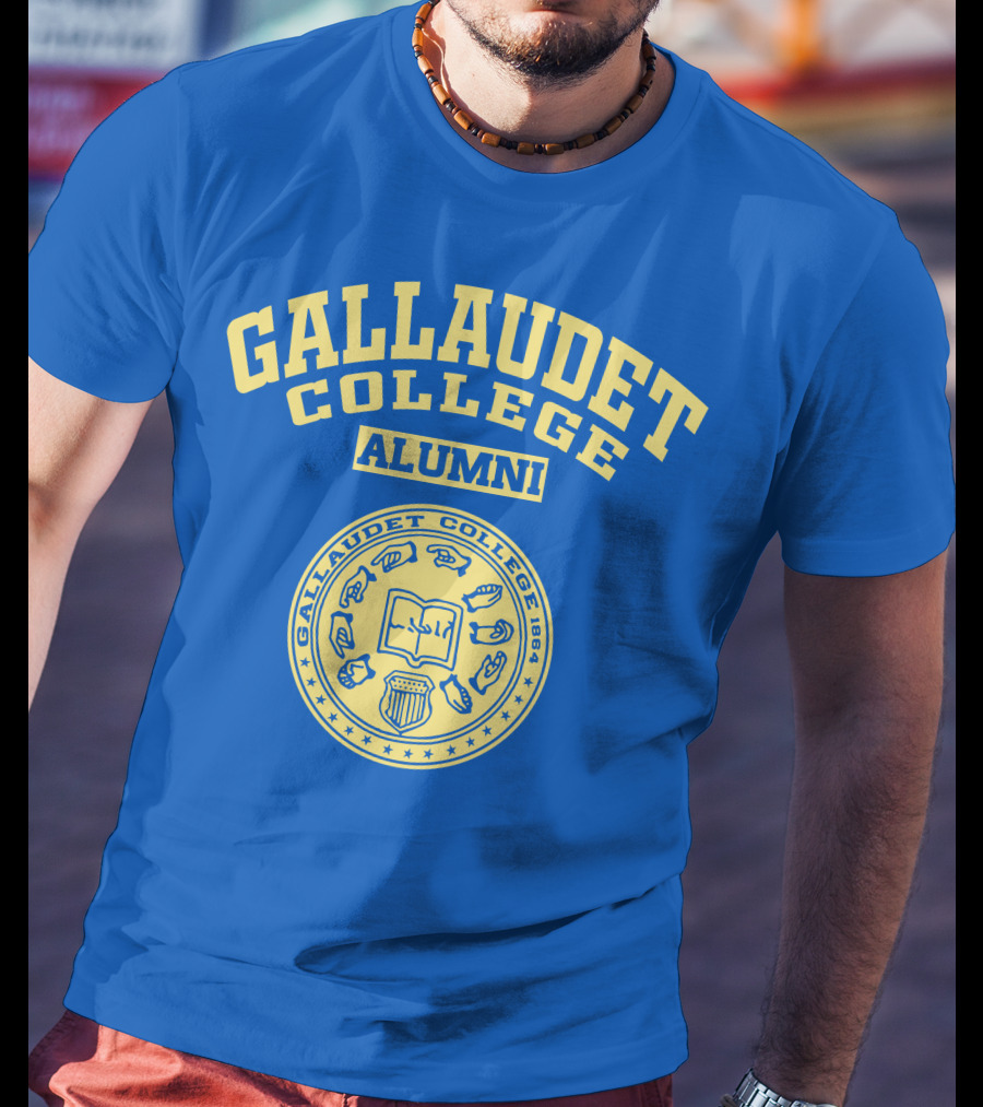 Gallaudet College Alumni 1864 Seal With Sign Language Symbols T-Shirt