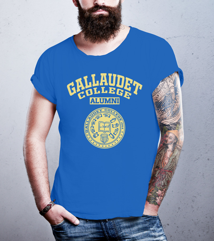 Gallaudet College Alumni 1864 Seal With Sign Language Symbols T-Shirt