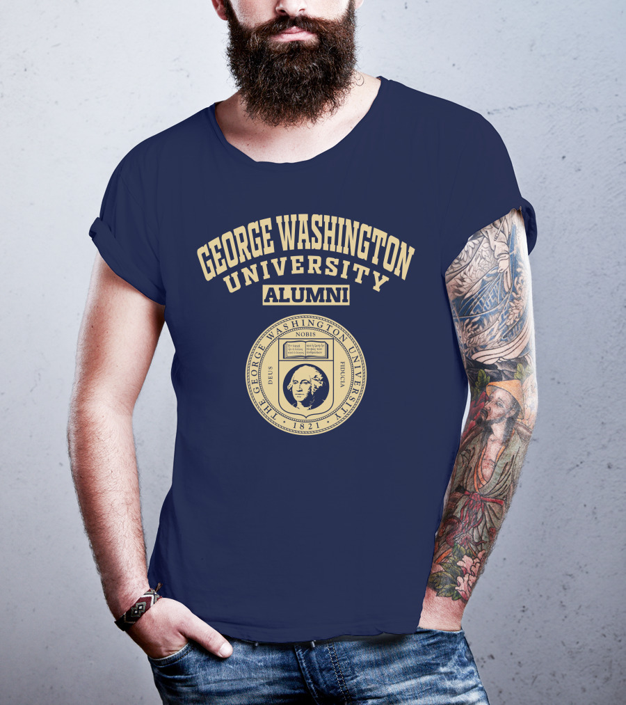 George Washington University Alumni 1821 Seal Nobis Deus Fiducia T-Shirt
