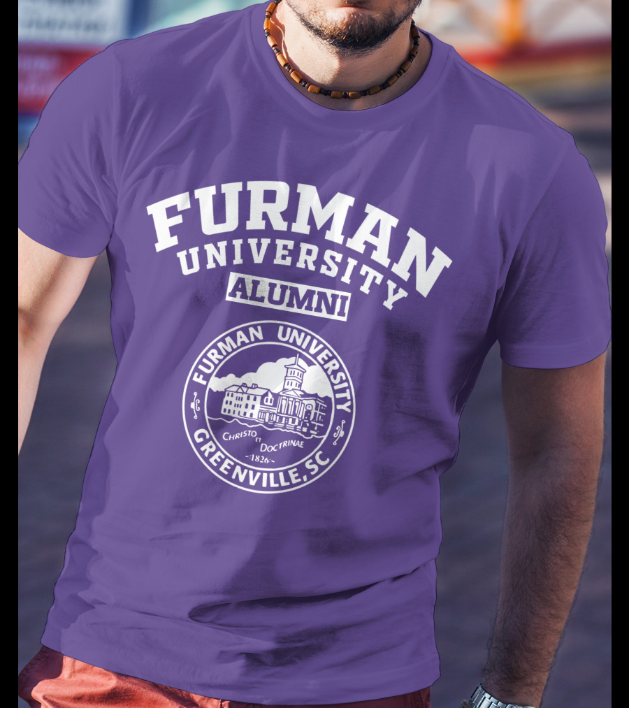 Furman University Alumni Greenville SC Christo Et Doctrinae 1826 T-Shirt
