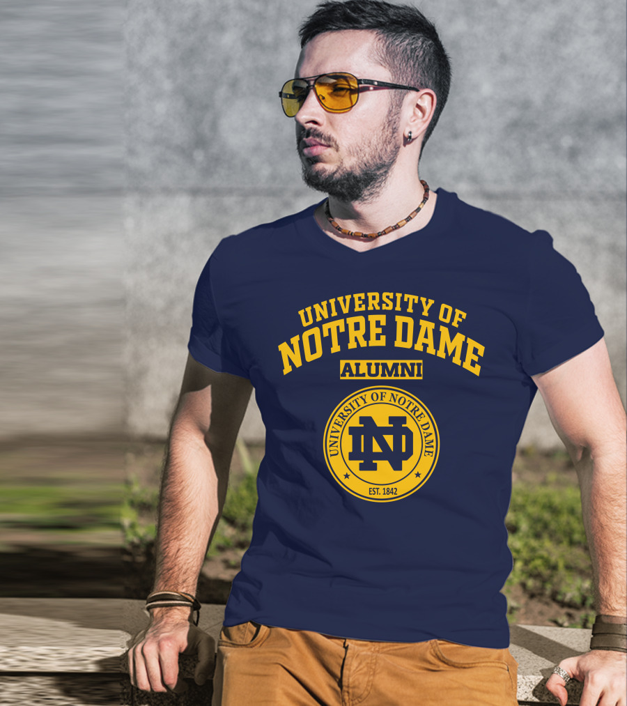 University Of Notre Dame Alumni Logo EST. 1842 T-Shirt