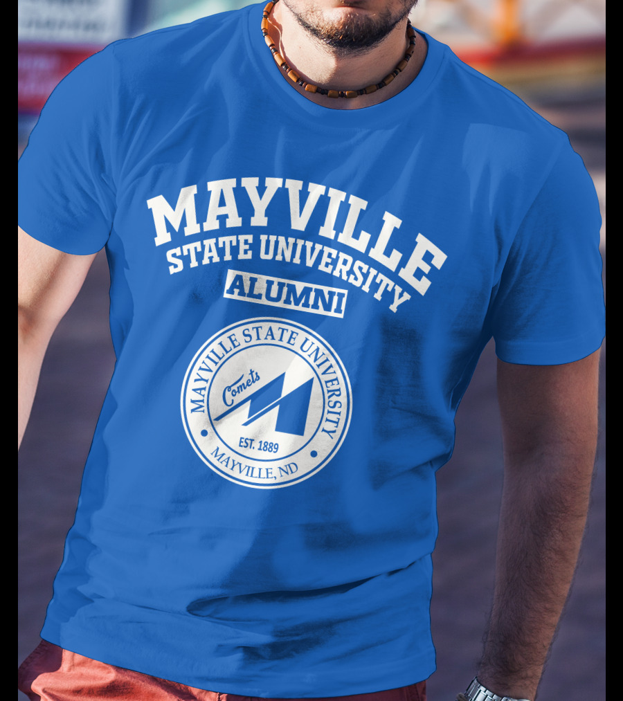 Mayville State University Alumni Comets Logo Est. 1889 Mayville ND T-Shirt